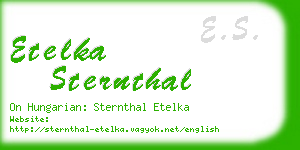 etelka sternthal business card